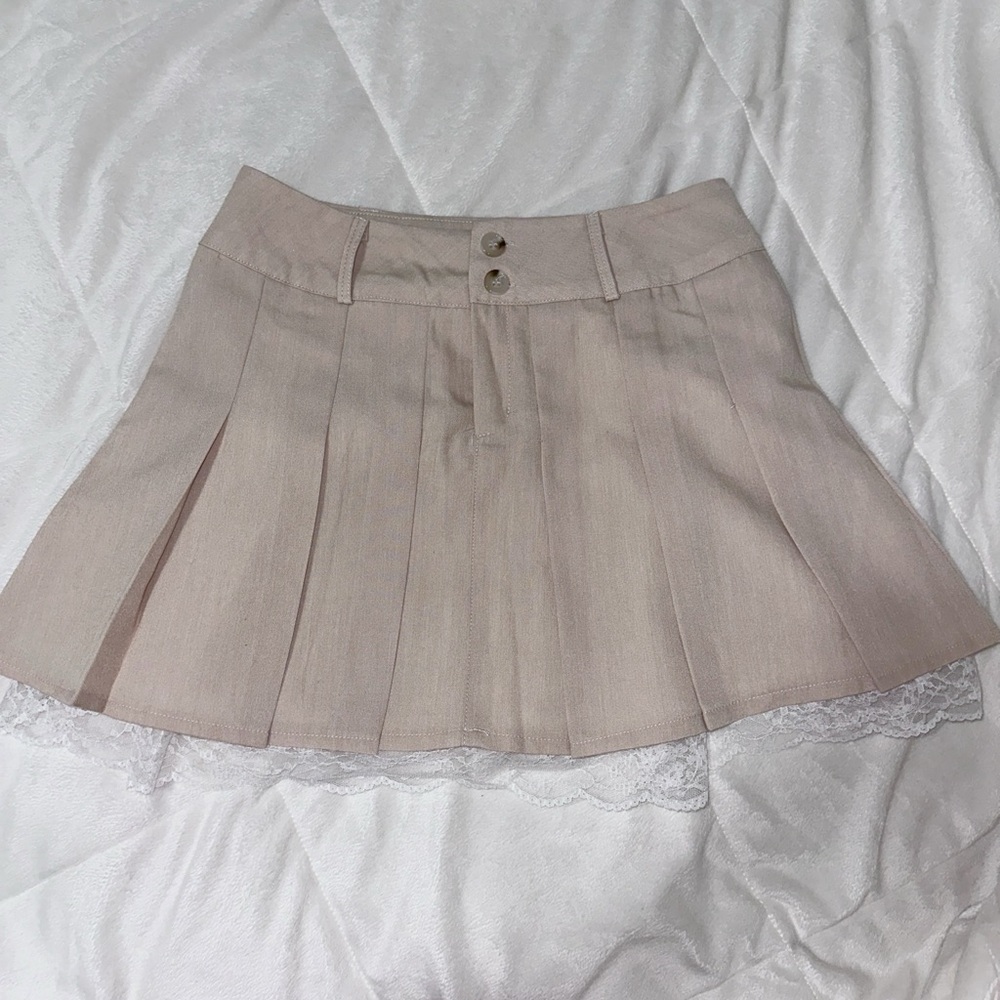 Mini A-Line khaki skirt